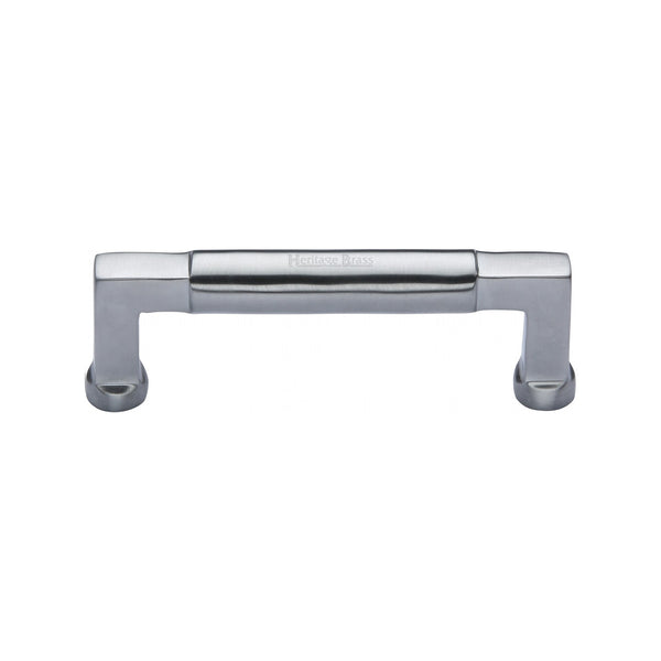 Heritage Brass Cabinet Pull Bauhaus Design 101mm CTC Satin Chrome Finish - C0312 101-SC - Choice Handles