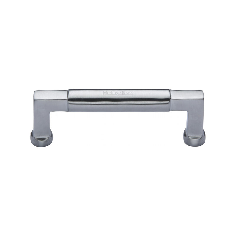 Heritage Brass Cabinet Pull Bauhaus Design 101mm CTC Satin Chrome Finish - C0312 101-SC - Choice Handles