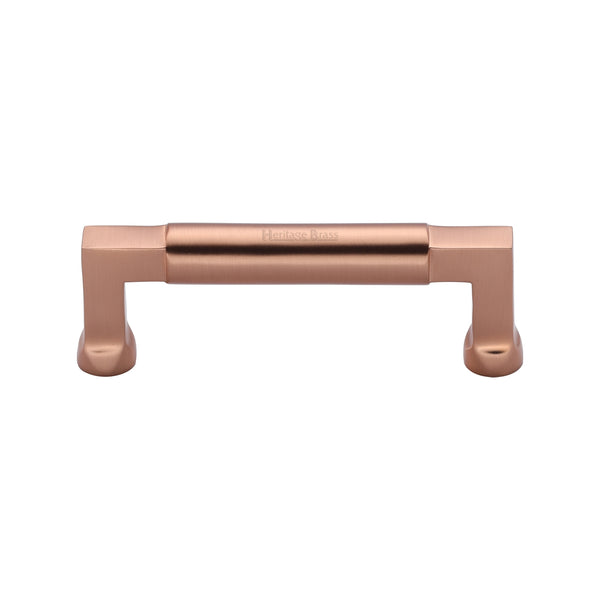 Heritage Brass Cabinet Pull Bauhaus Design 101mm CTC Satin Rose Gold Finish - C0312 101-SRG - Choice Handles