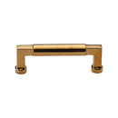 Heritage Brass Cabinet Pull Bauhaus Design 101mm CTC Unlacquered Brass Finish
 - C0312 101-ULB