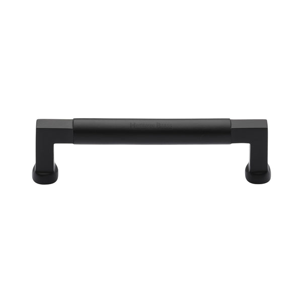 Heritage Brass Cabinet Pull Bauhaus Design 128mm CTC Matt Black Finish - C0312 128-BKMT - Choice Handles
