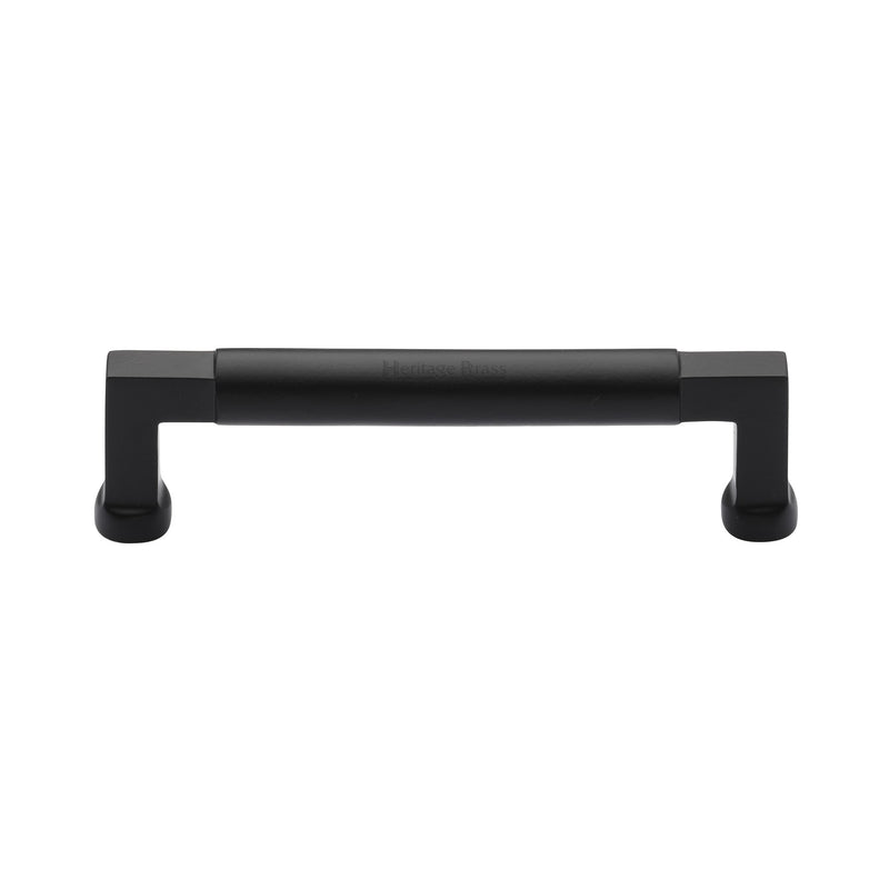 Heritage Brass Cabinet Pull Bauhaus Design 128mm CTC Matt Black Finish - C0312 128-BKMT - Choice Handles