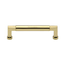 Heritage Brass Cabinet Pull Bauhaus Design 128mm CTC Polished Brass Finish - C0312 128-PB - Choice Handles