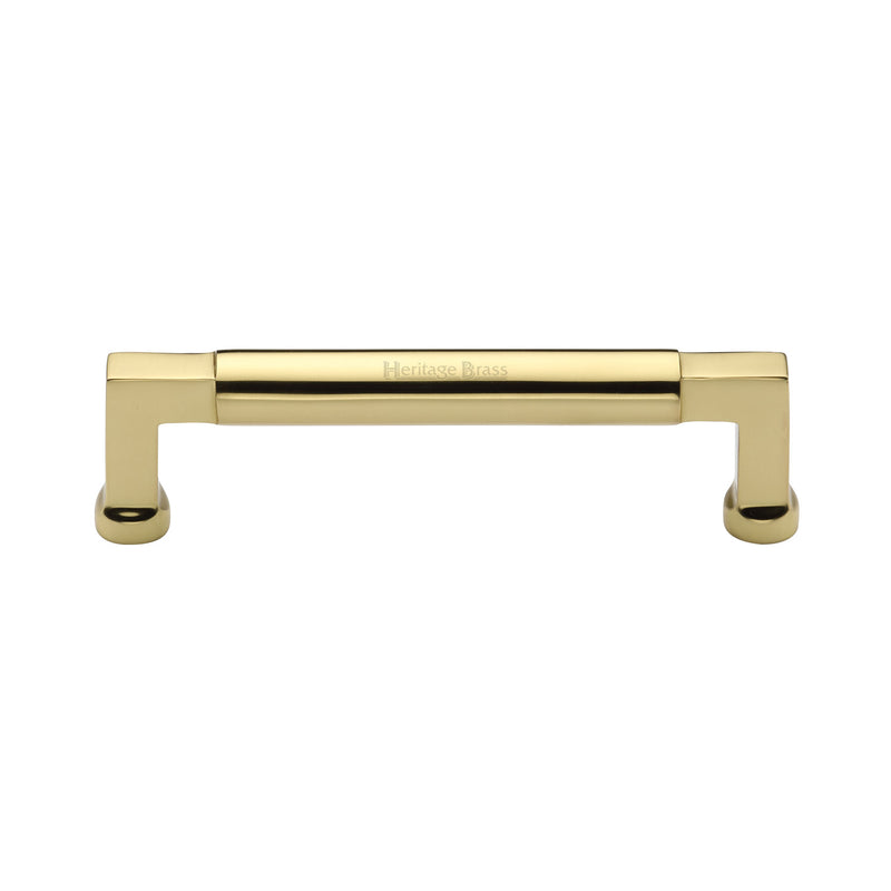 Heritage Brass Cabinet Pull Bauhaus Design 128mm CTC Polished Brass Finish - C0312 128-PB - Choice Handles