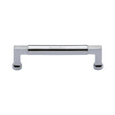 Heritage Brass Cabinet Pull Bauhaus Design 128mm CTC Polished Chrome Finish - C0312 128-PC - Choice Handles