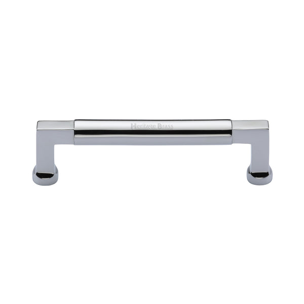Heritage Brass Cabinet Pull Bauhaus Design 128mm CTC Polished Chrome Finish - C0312 128-PC - Choice Handles