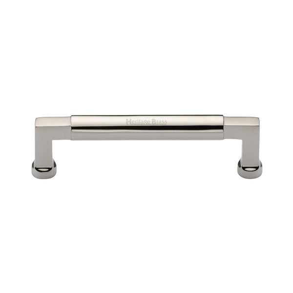 Heritage Brass Cabinet Pull Bauhaus Design 128mm CTC Polished Nickel Finish - C0312 128-PNF - Choice Handles