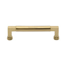 Heritage Brass Cabinet Pull Bauhaus Design 128mm CTC Satin Brass Finish - C0312 128-SB - Choice Handles