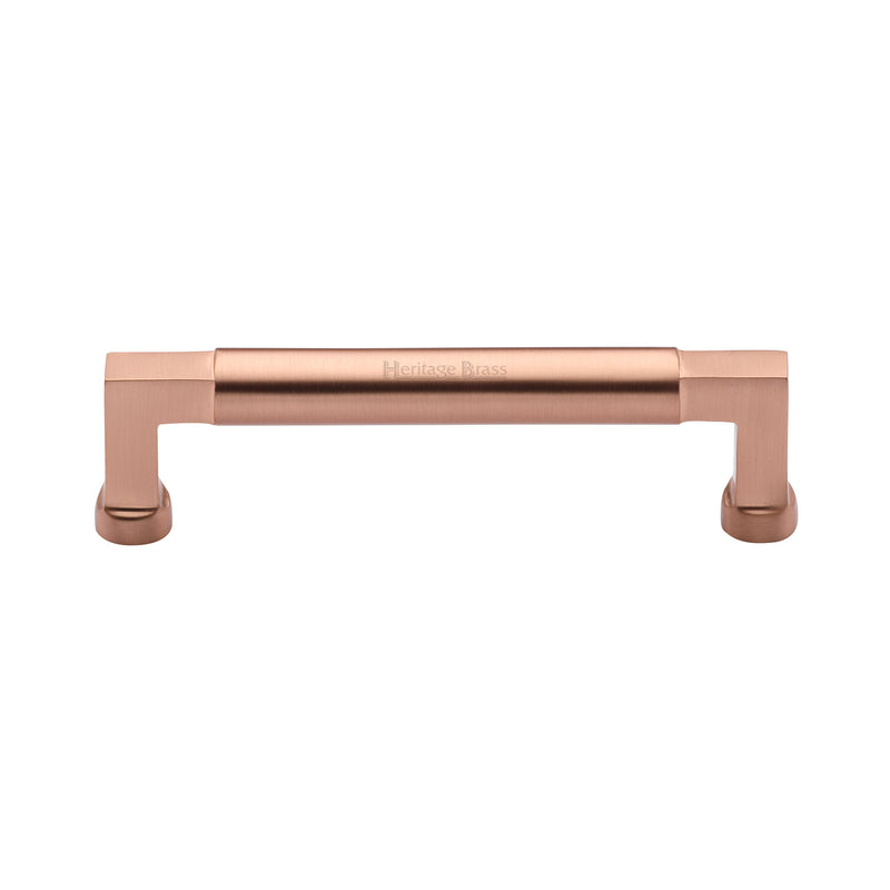 Heritage Brass Cabinet Pull Bauhaus Design 128mm CTC Satin Rose Gold Finish - C0312 128-SRG - Choice Handles