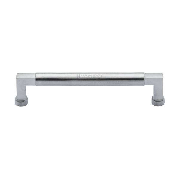 Heritage Brass Cabinet Pull Bauhaus Design 160mm CTC Satin Chrome Finish - C0312 160-SC - Choice Handles