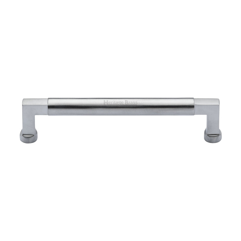 Heritage Brass Cabinet Pull Bauhaus Design 160mm CTC Satin Chrome Finish - C0312 160-SC - Choice Handles