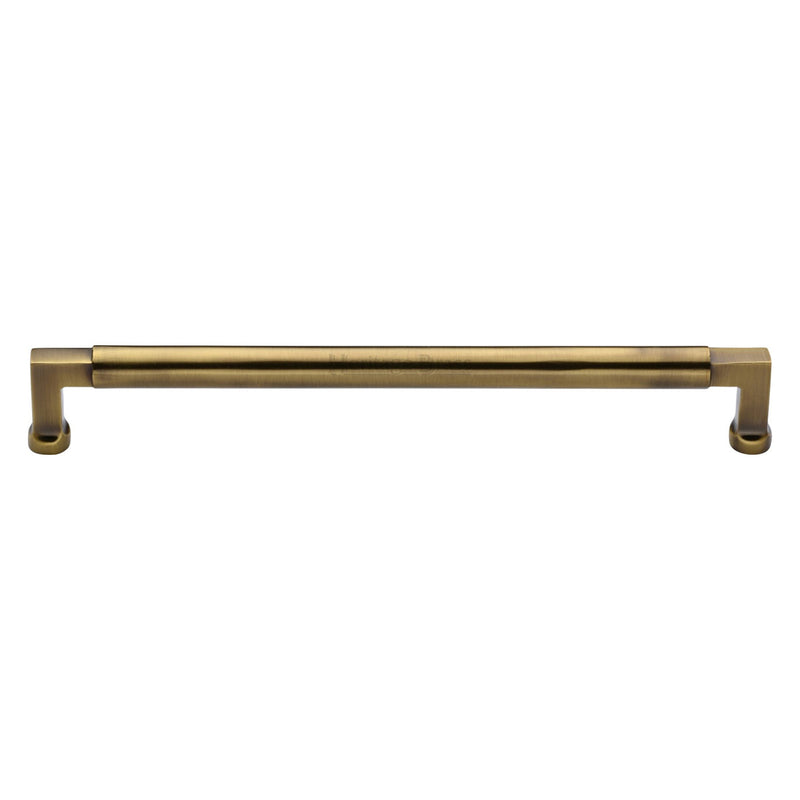 Heritage Brass Cabinet Pull Bauhaus Design 203mm CTC Antique Finish - C0312 203-AT