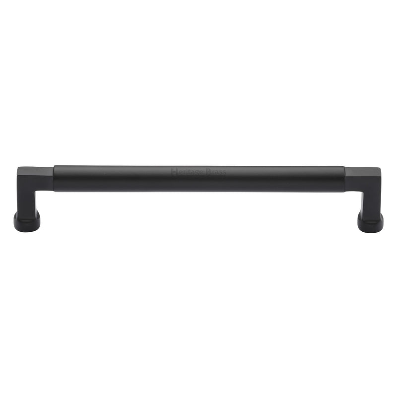 Heritage Brass Cabinet Pull Bauhaus Design 203mm CTC Matt Black Finish - C0312 203-BKMT