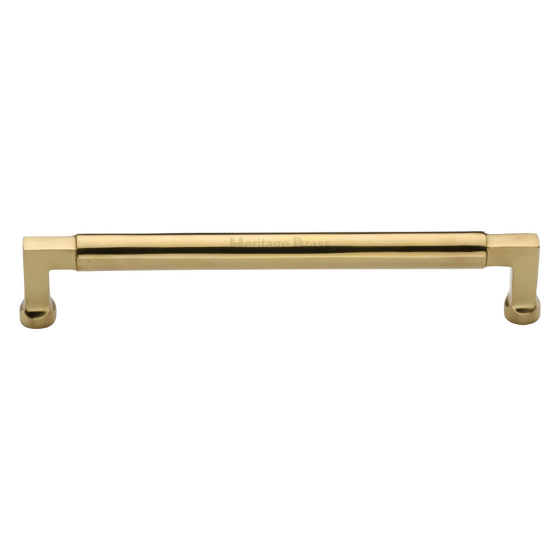 Heritage Brass Cabinet Pull Bauhaus Design 203mm CTC Polished Brass Finish - C0312 203-PB - Choice Handles