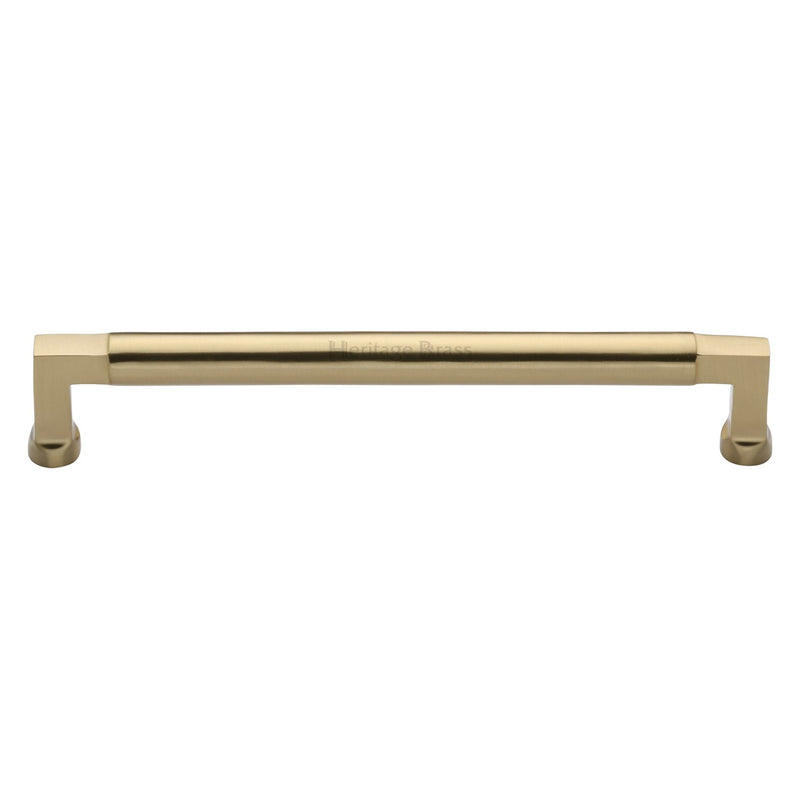 Heritage Brass Cabinet Pull Bauhaus Design 203mm CTC Satin Brass Finish - C0312 203-SB - Choice Handles
