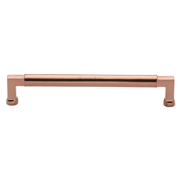 Heritage Brass Cabinet Pull Bauhaus Design 203mm CTC Satin Rose Gold Finish
 - C0312 203-SRG - Choice Handles