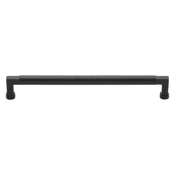 Heritage Brass Cabinet Pull Bauhaus Design 254mm CTC Matt Black Finish - C0312 254-BKMT - Choice Handles