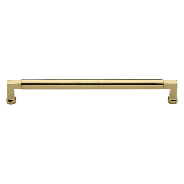 Heritage Brass Cabinet Pull Bauhaus Design 254mm CTC Polished Brass Finish - C0312 254-PB - Choice Handles