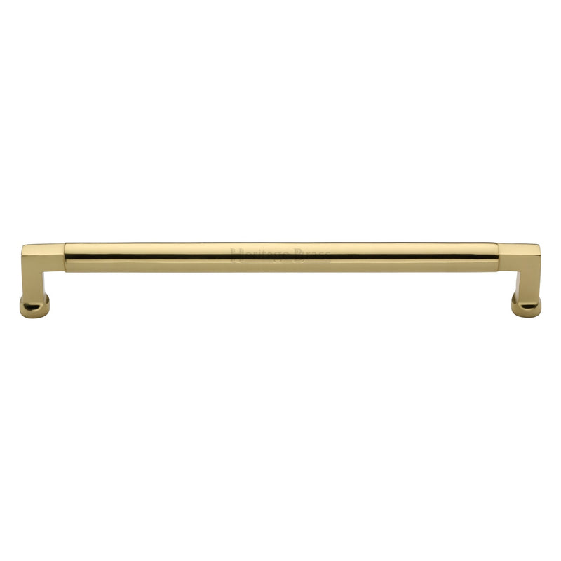Heritage Brass Cabinet Pull Bauhaus Design 254mm CTC Polished Brass Finish - C0312 254-PB - Choice Handles