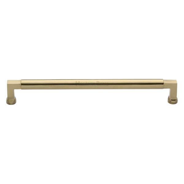 Heritage Brass Cabinet Pull Bauhaus Design 254mm CTC Satin Brass Finish - C0312 254-SB - Choice Handles