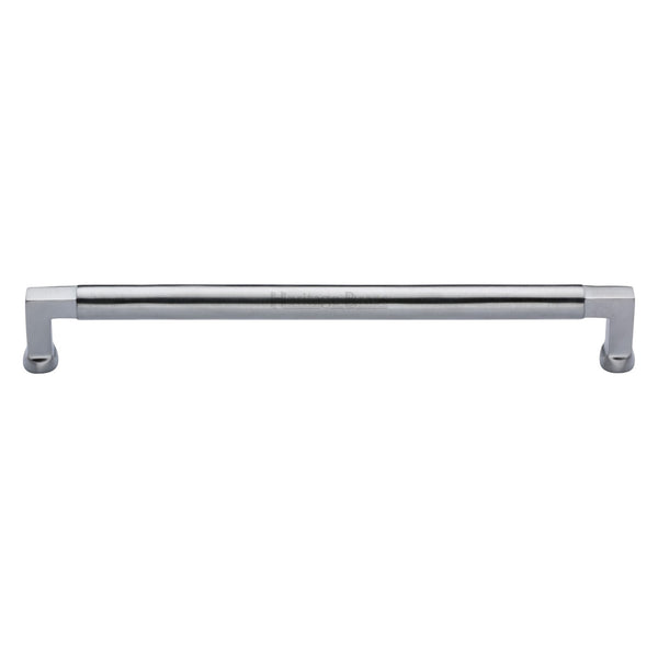 Heritage Brass Cabinet Pull Bauhaus Design 254mm CTC Satin Chrome Finish - C0312 254-SC - Choice Handles