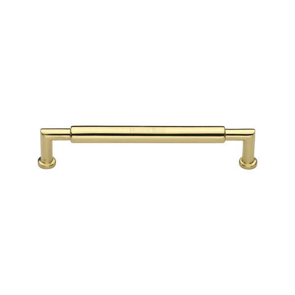 Heritage Brass Cabinet Pull Bauhaus Round Design 101mm CTC Polished Brass Finish - C0319 101-PB - Choice Handles