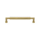 Heritage Brass Cabinet Pull Bauhaus Round Design 101mm CTC Satin Brass Finish - C0319 101-SB - Choice Handles