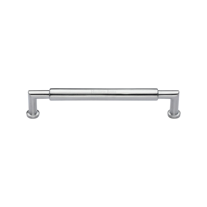 Heritage Brass Cabinet Pull Bauhaus Round Design 101mm CTC Satin Chrome Finish - C0319 101-SC - Choice Handles