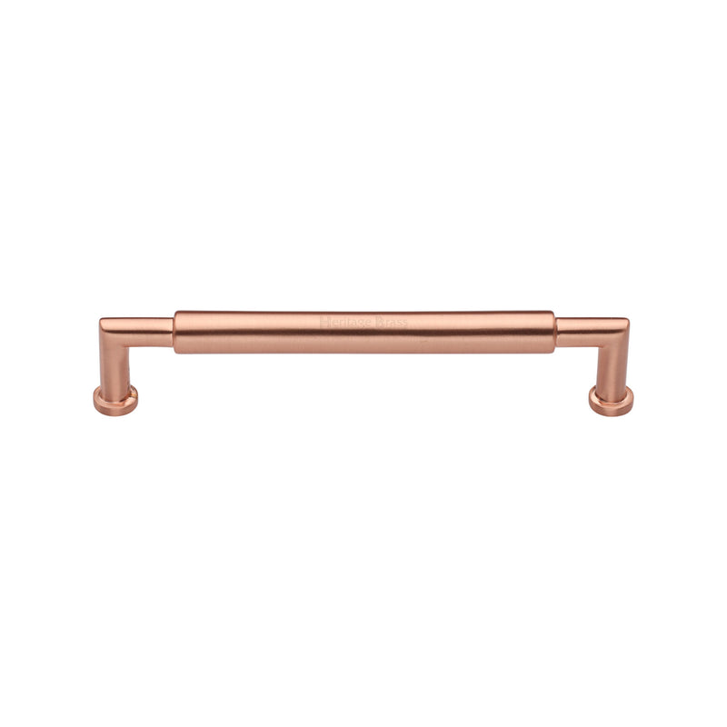 Heritage Brass Cabinet Pull Bauhaus Round Design 101mm CTC Satin Rose Gold Finish - C0319 101-SRG - Choice Handles