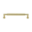 Heritage Brass Cabinet Pull Bauhaus Round Design 152mm CTC Polished Brass Finish - C0319 152-PB - Choice Handles