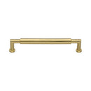 Heritage Brass Cabinet Pull Bauhaus Round Design 152mm CTC Satin Brass Finish - C0319 152-SB - Choice Handles