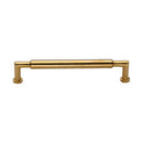 Heritage Brass Cabinet Pull Bauhaus Round Design 152mm CTC Unlacquered Brass Finish - C0319 152-ULB