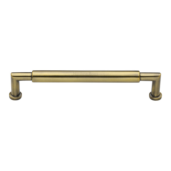 Heritage Brass Cabinet Pull Bauhaus Round Design 203mm CTC Antique Brass Finish - C0319 203-AT - Choice Handles