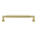 Heritage Brass Cabinet Pull Bauhaus Round Design 203mm CTC Polished Brass Finish - C0319 203-PB - Choice Handles