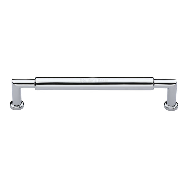 Heritage Brass Cabinet Pull Bauhaus Round Design 203mm CTC Polished Chrome Finish - C0319 203-PC - Choice Handles