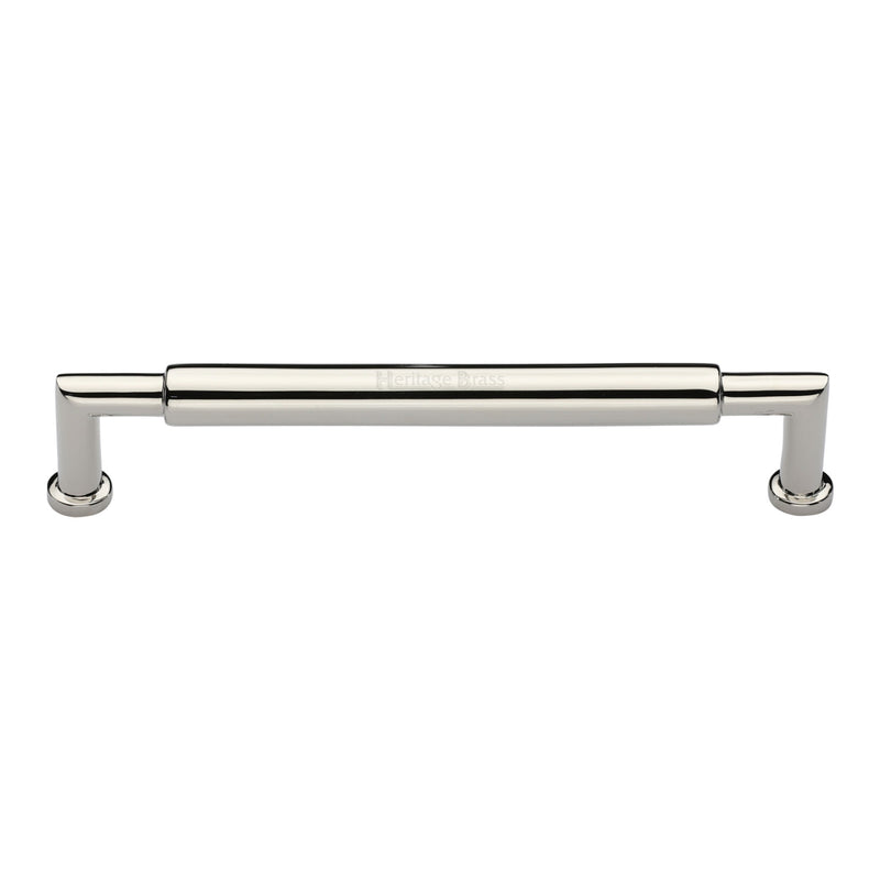 Heritage Brass Cabinet Pull Bauhaus Round Design 203mm CTC Polished Nickel Finish - C0319 203-PNF - Choice Handles