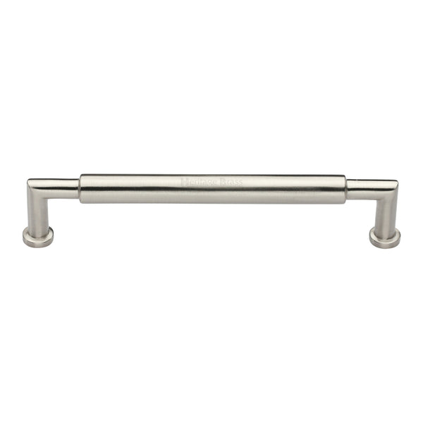 Heritage Brass Cabinet Pull Bauhaus Round Design 203mm CTC Satin Nickel Finish - C0319 203-SN - Choice Handles