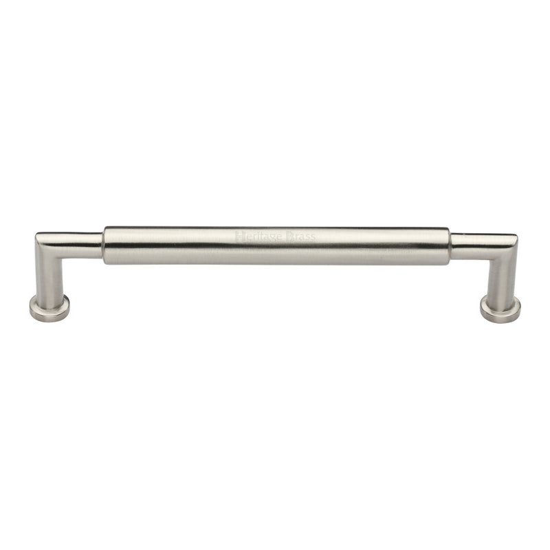 Heritage Brass Cabinet Pull Bauhaus Round Design 203mm CTC Satin Nickel Finish - C0319 203-SN - Choice Handles