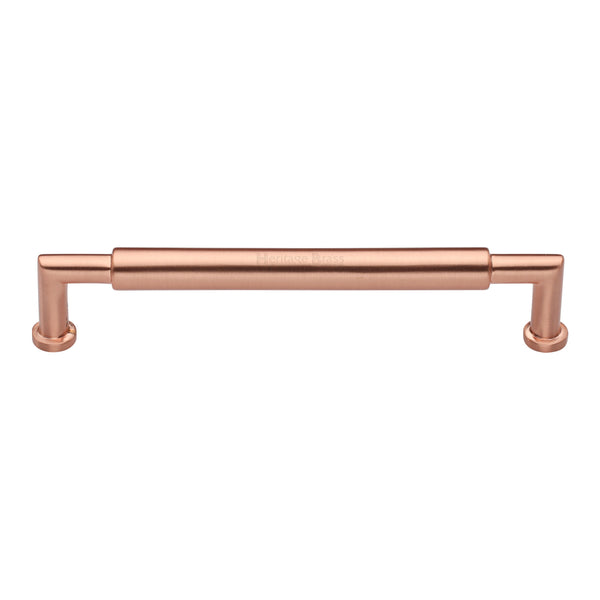 Heritage Brass Cabinet Pull Bauhaus Round Design 203mm CTC Satin Rose Gold Finish - C0319 203-SRG - Choice Handles