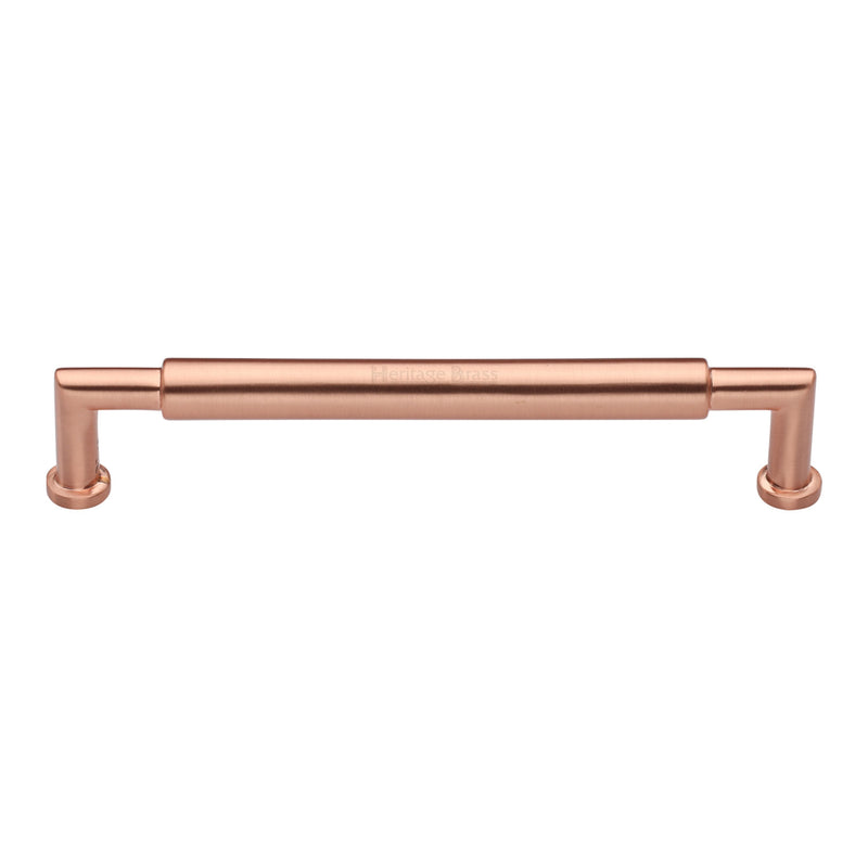 Heritage Brass Cabinet Pull Bauhaus Round Design 203mm CTC Satin Rose Gold Finish - C0319 203-SRG - Choice Handles