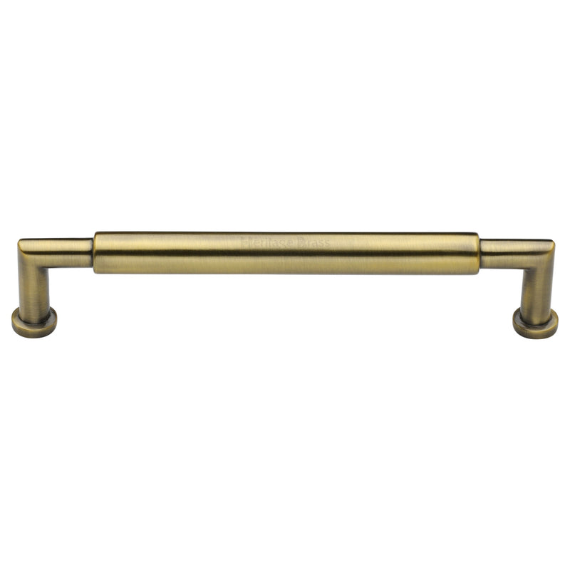 Heritage Brass Cabinet Pull Bauhaus Round Design 254mm CTC Antique Brass Finish - C0319 254-AT