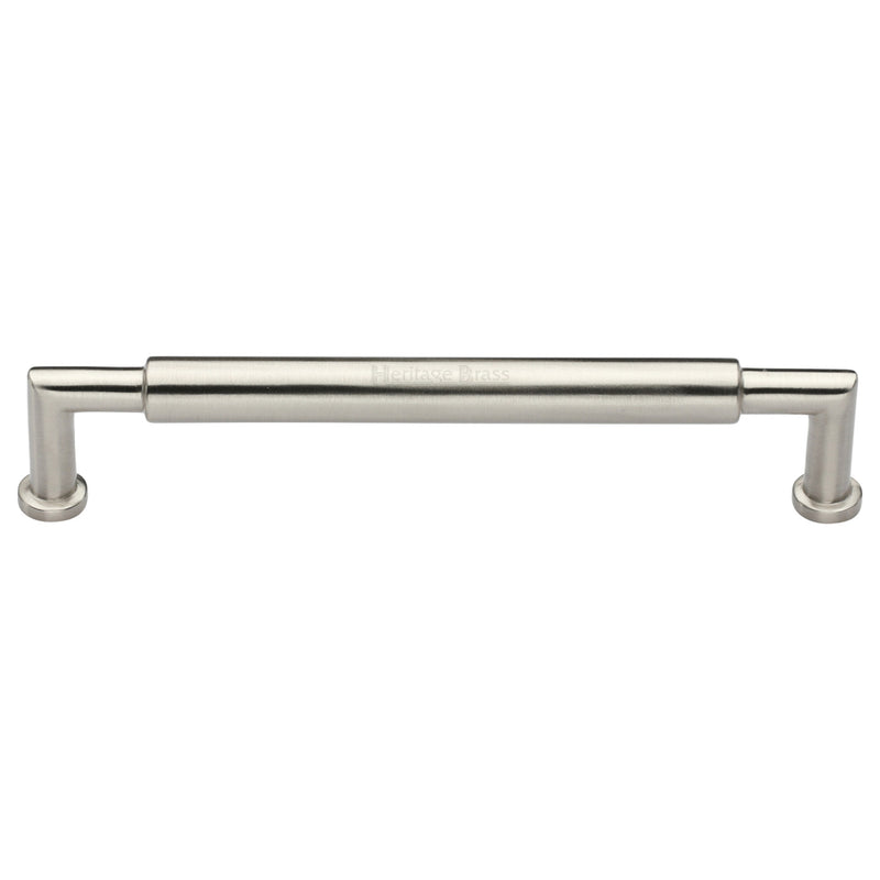Heritage Brass Cabinet Pull Bauhaus Round Design 254mm CTC Satin Nickel Finish - C0319 254-SN - Choice Handles