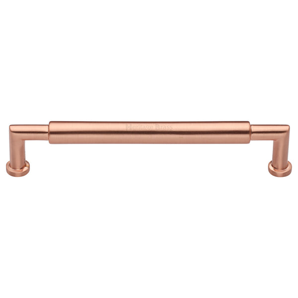 Heritage Brass Cabinet Pull Bauhaus Round Design 254mm CTC Satin Rose Gold Finish - C0319 254-SRG - Choice Handles