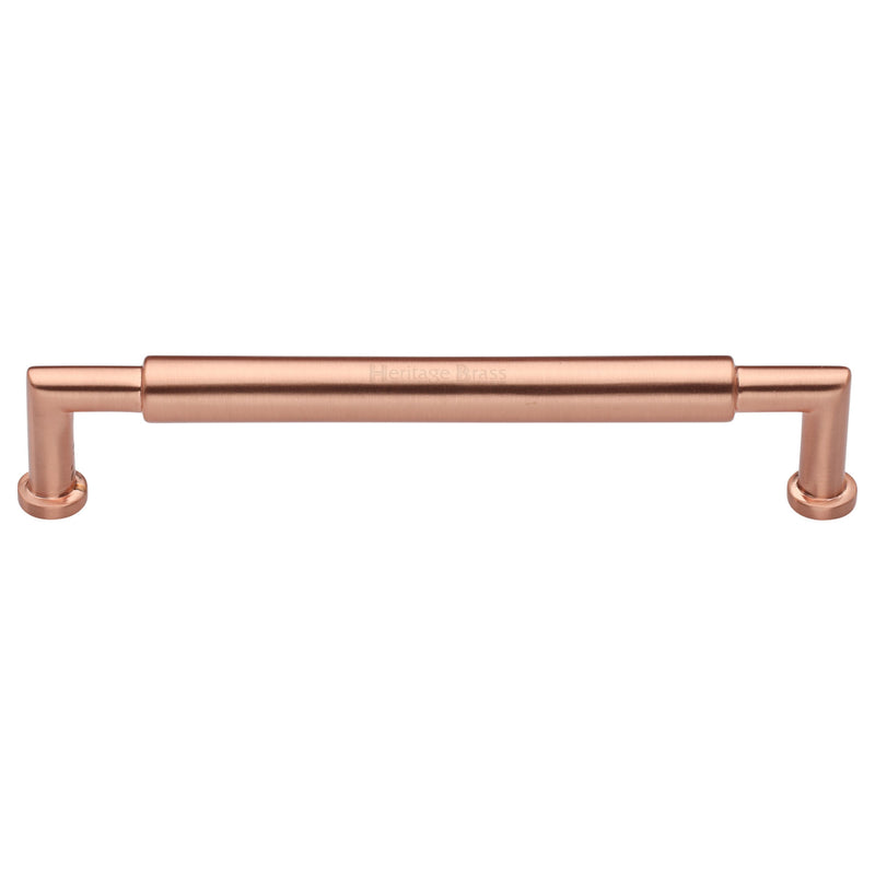 Heritage Brass Cabinet Pull Bauhaus Round Design 254mm CTC Satin Rose Gold Finish - C0319 254-SRG - Choice Handles