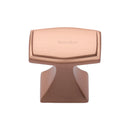 Heritage Brass Cabinet Knob Deco Design 32mm Satin Rose Gold finish - C0333 32-SRG - Choice Handles