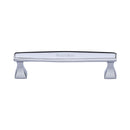 Heritage Brass Cabinet Pull Deco Design 128mm CTC Polished Chrome Finish - C0334 128-PC - Choice Handles