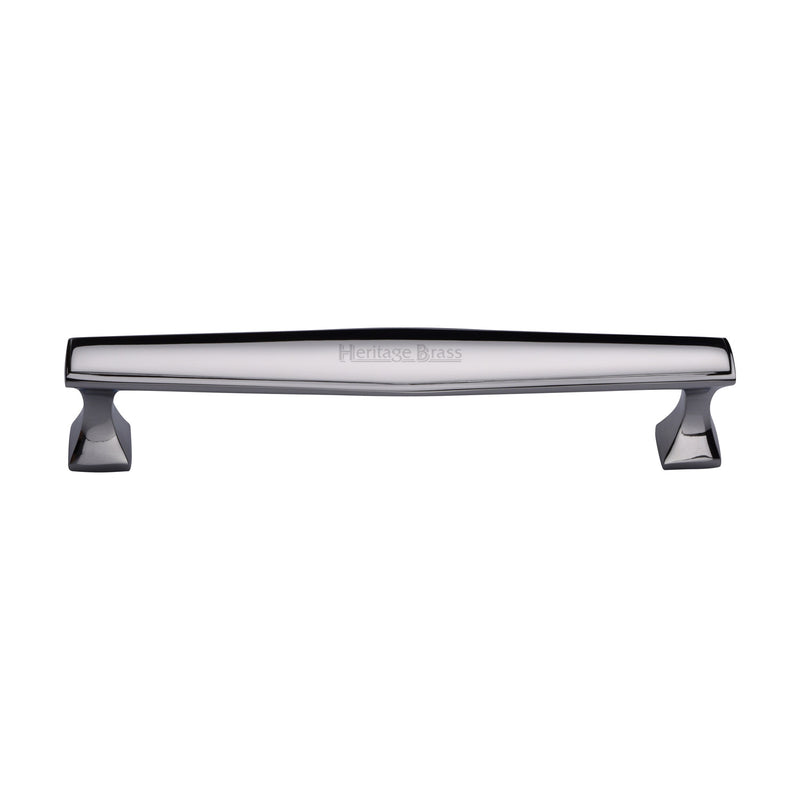 Heritage Brass Cabinet Pull Deco Design 160mm CTC Polished Chrome Finish - C0334 160-PC - Choice Handles