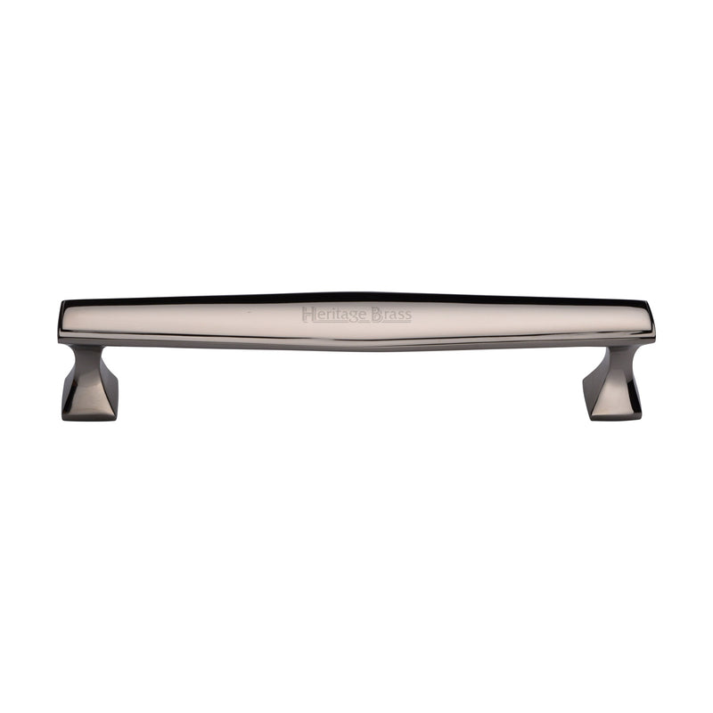 Heritage Brass Cabinet Pull Deco Design 160mm CTC Polished Nickel Finish - C0334 160-PNF - Choice Handles