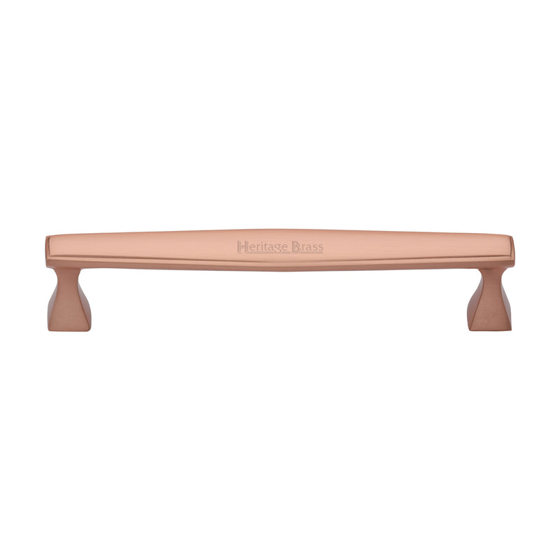 Heritage Brass Cabinet Pull Deco Design 160mm CTC Satin Rose Gold Finish - C0334 160-SRG - Choice Handles