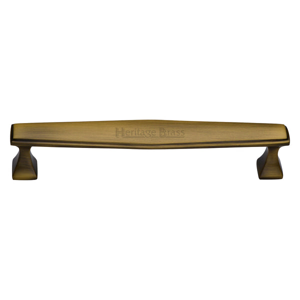 Heritage Brass Cabinet Pull Deco Design 203mm CTC Antique Finish - C0334 203-AT - Choice Handles